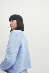 Gold Button Textured Knit Cardigan