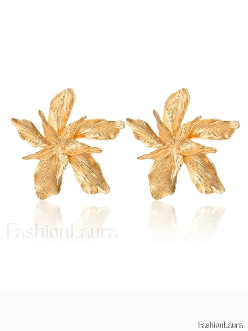 Gold Flower Drop Dangle Earring Jewelry