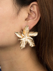Gold Flower Drop Dangle Earring Jewelry