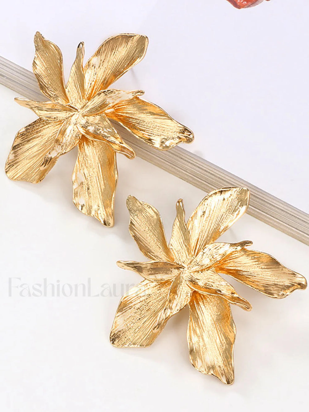 Gold Flower Drop Dangle Earring Jewelry