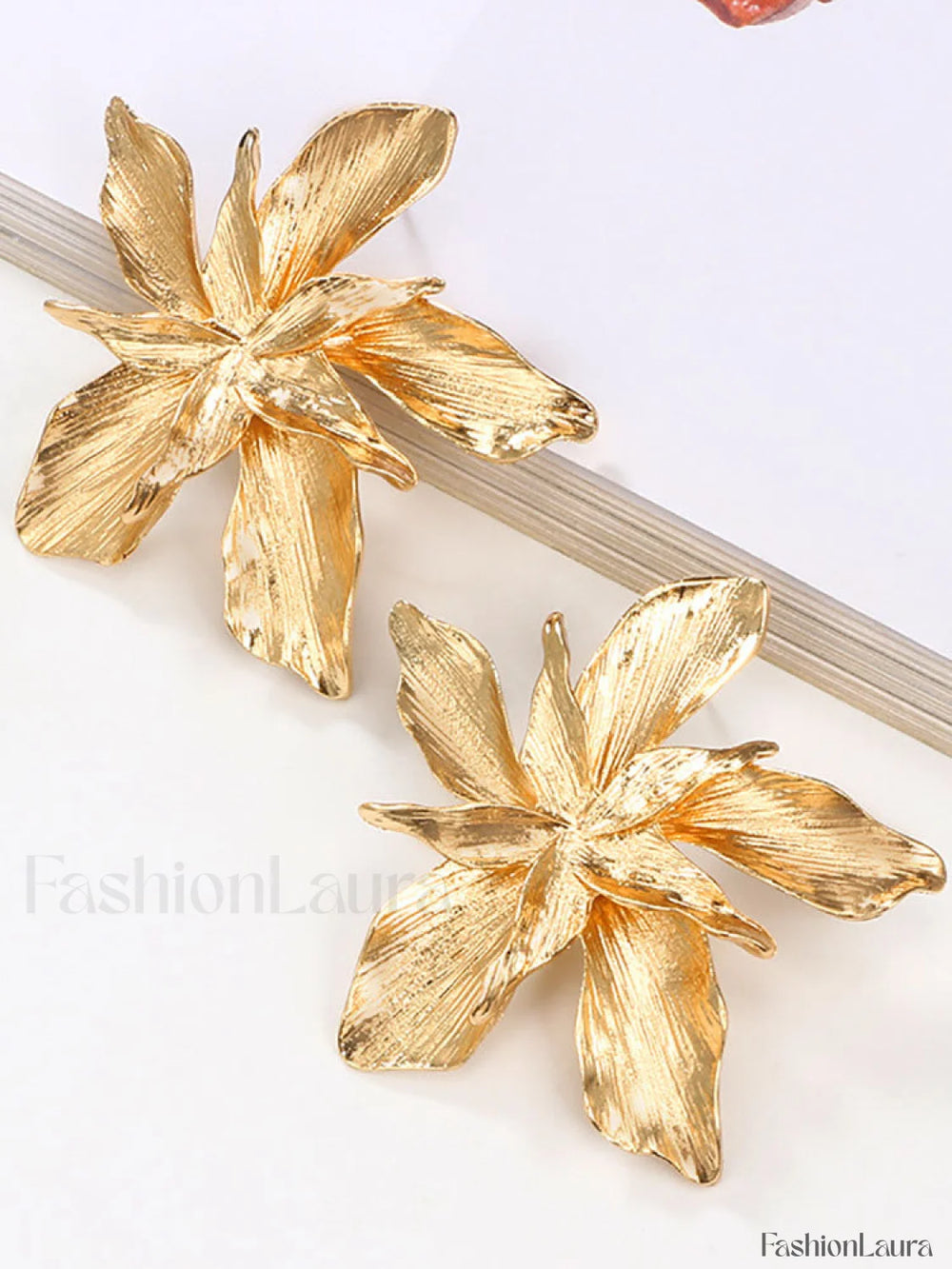 Gold Flower Drop Dangle Earring Jewelry