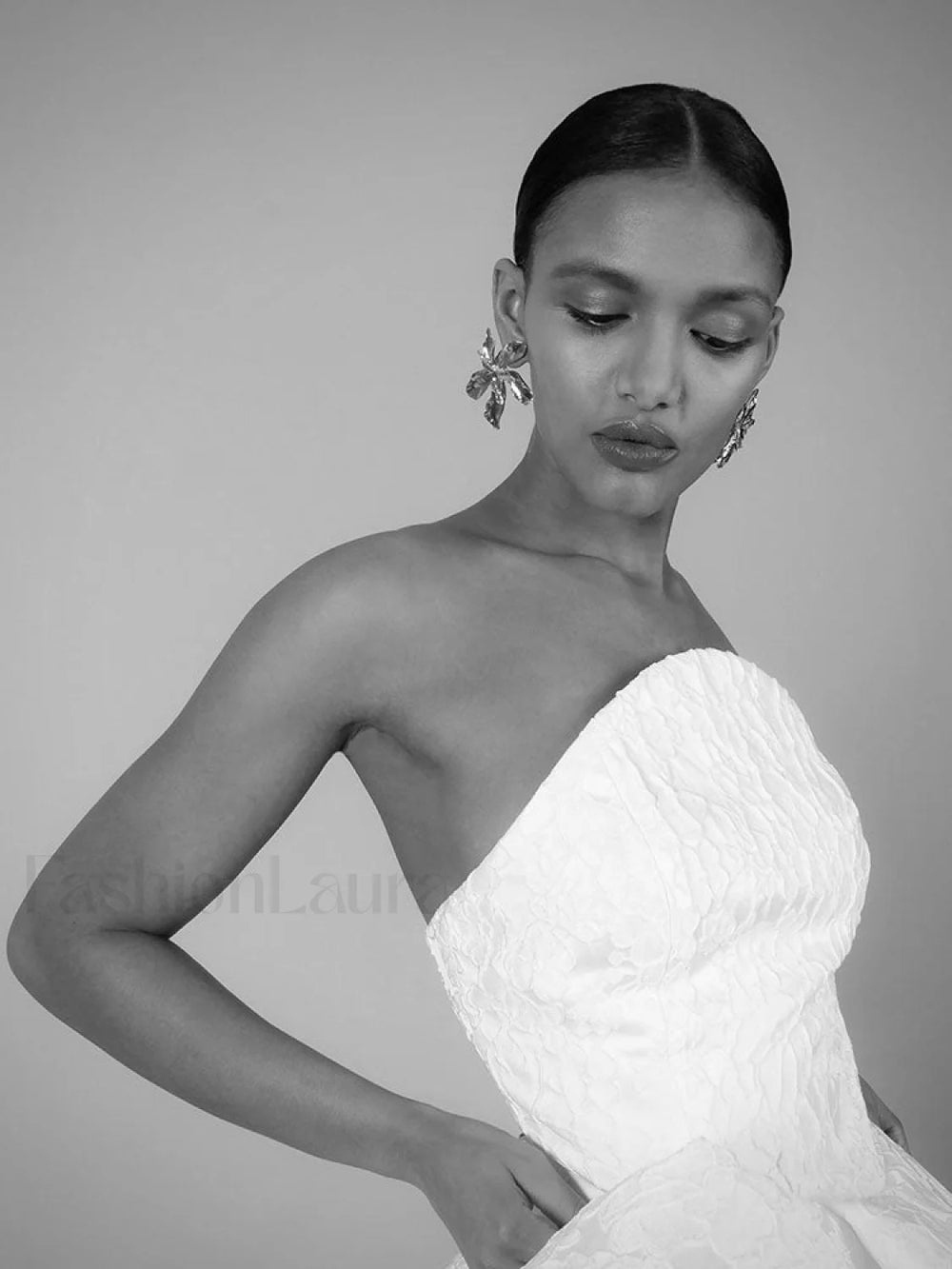 Gold Flower Drop Dangle Earring Jewelry