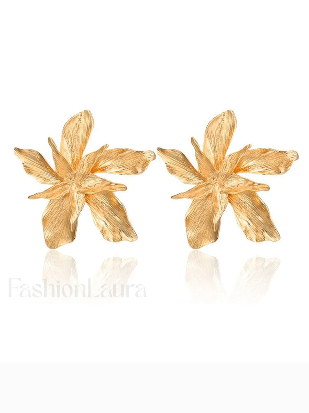 Gold Flower Drop Dangle Earring Jewelry