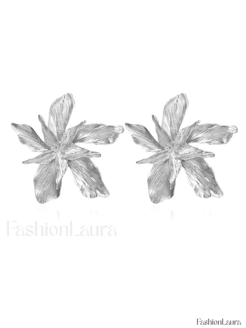 Gold Flower Drop Dangle Earring Silver Jewelry