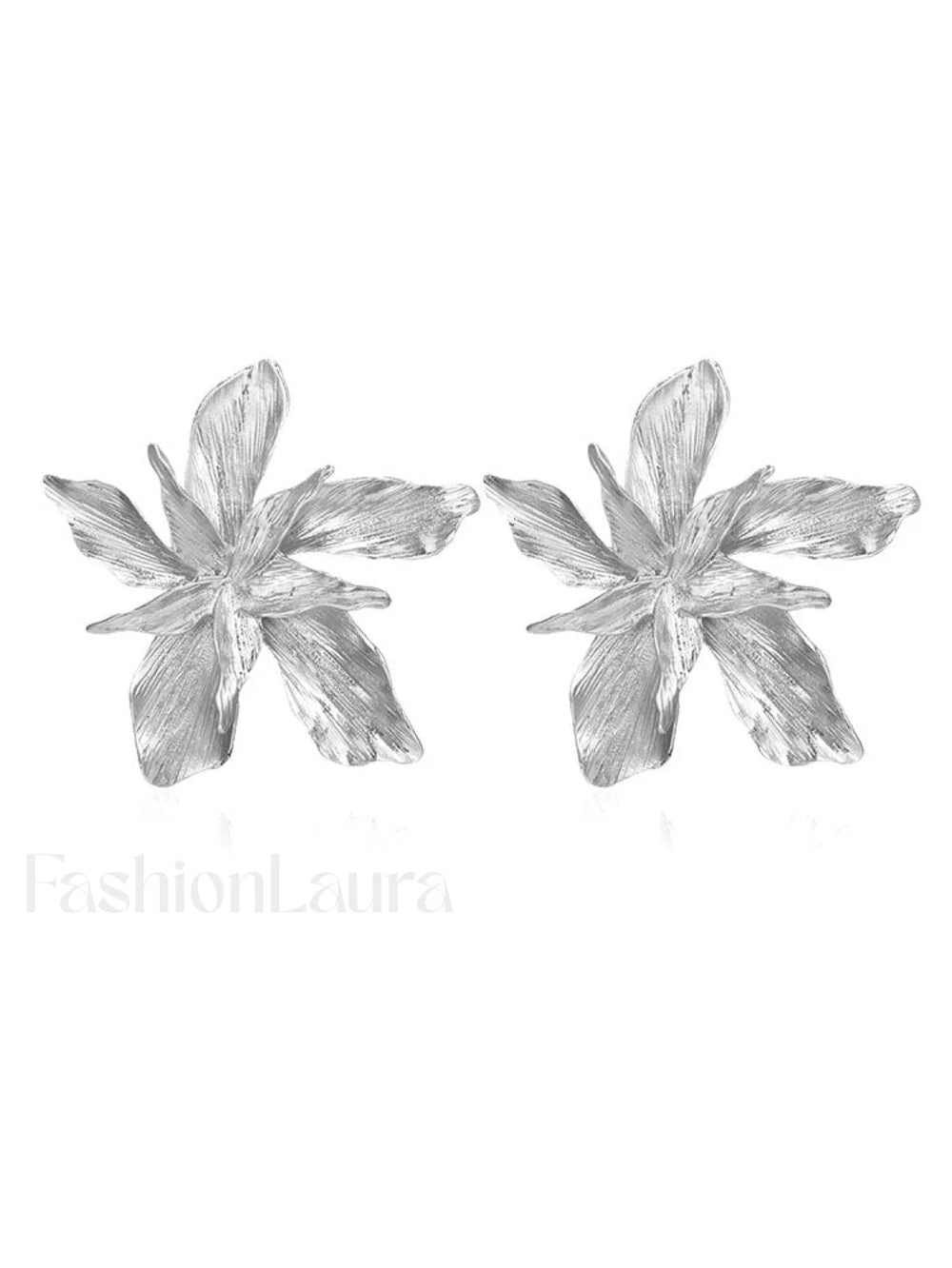 Gold Flower Drop Dangle Earring Silver Jewelry