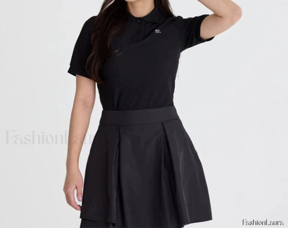 Golf Breathable Skin Friendly Polo T Shirt Black / XS