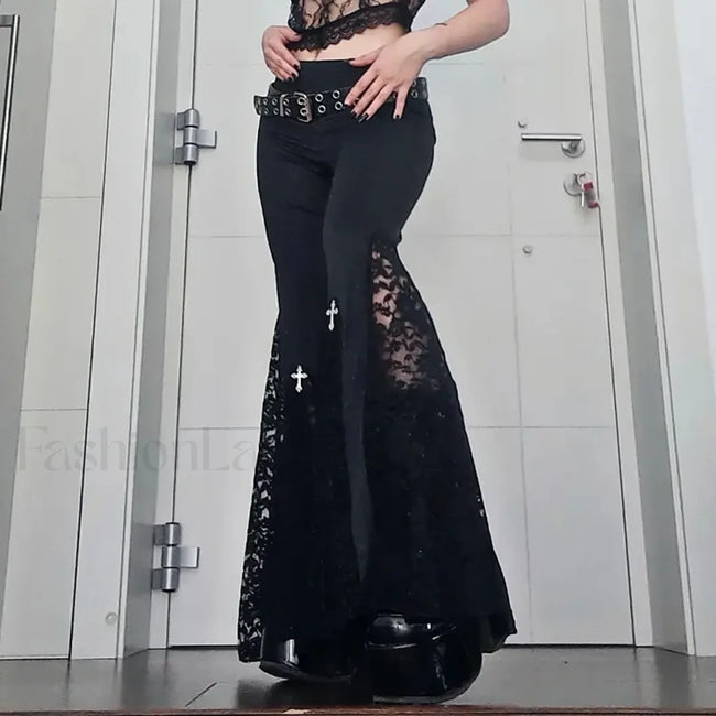 Goth Mall Flared Pants for Halloween Main image