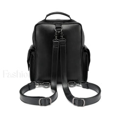 Goth Style Large Capacity Skull Multi function Unisex Waterproof Backpack Black