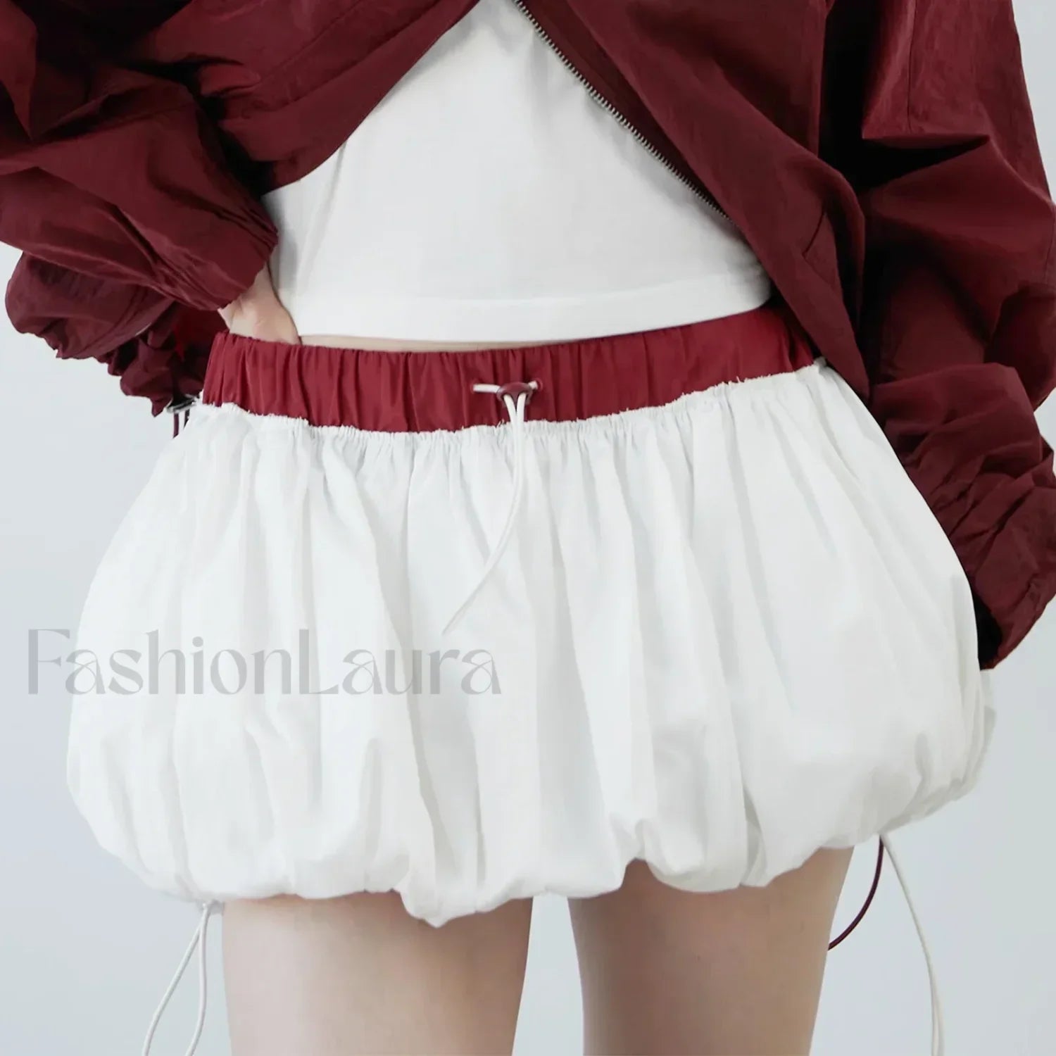 Gothic Contrast Pocket Mini Skirt Main image
