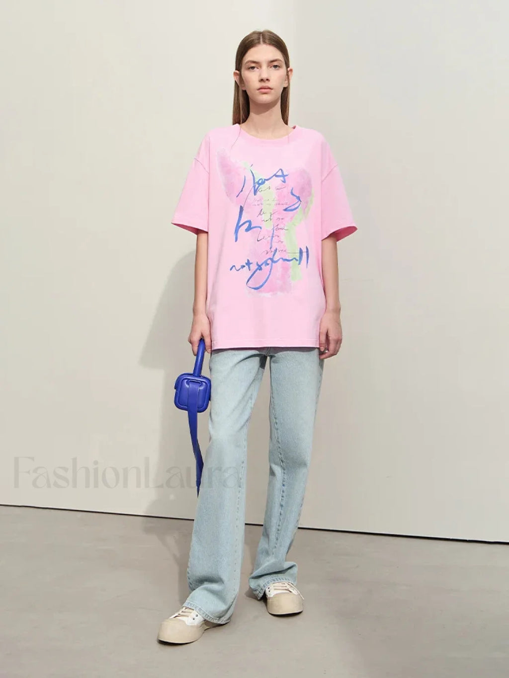 Graphic Drop Sleeve T Shirt