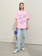 Graphic Drop Sleeve T Shirt