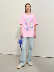 Graphic Drop Sleeve T Shirt