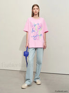Graphic Drop Sleeve T Shirt