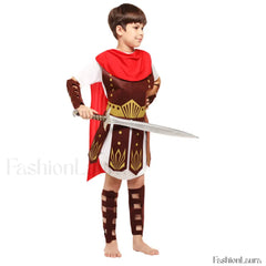 Greek Roman Warrior Knight Costume for Halloween XL (6 10Y)