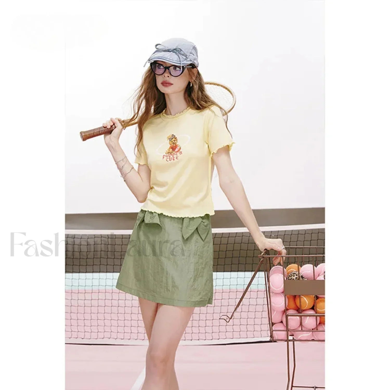 Green Bow Workwear A-Line Skirt Secondary image