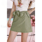 Green Bow Workwear A Line Skirt Darkgreen / S