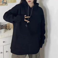 Green Oversized Harajuku Loose Winter Long Sleeve Open Zipper Casual Hoody Black / S Sweatshirts & Hoodies L