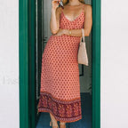 Green Side Slit Rayon Boho Dress