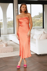 Half Open Back Charming Sleeveless Silky Dress