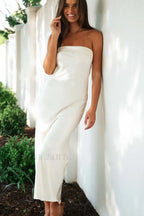 Half Open Back Charming Sleeveless Silky Dress S / 5#