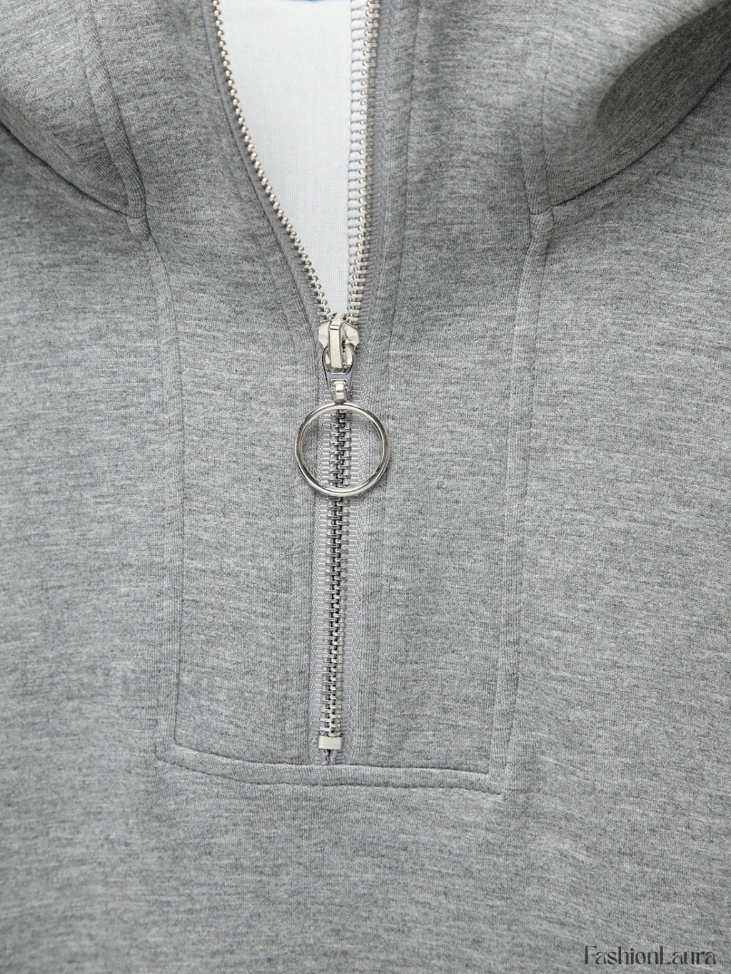 Half Zip Graceful Double Pockets Hoodie Sweatshirts