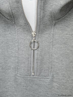 Half Zip Graceful Double Pockets Hoodie Sweatshirts