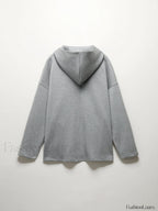 Half Zip Graceful Double Pockets Hoodie Sweatshirts