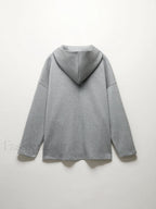 Half Zip Graceful Double Pockets Hoodie Sweatshirts