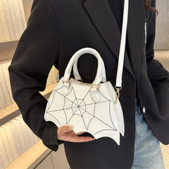 Halloween WingCreative Crossbody PU Leather Fashion Bat Women’s Novelty Bag Black