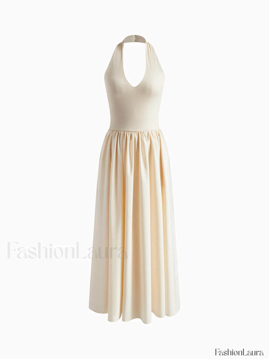 Halter Backless Pockets Dress Dresses