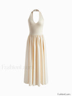 Halter Backless Pockets Dress Dresses