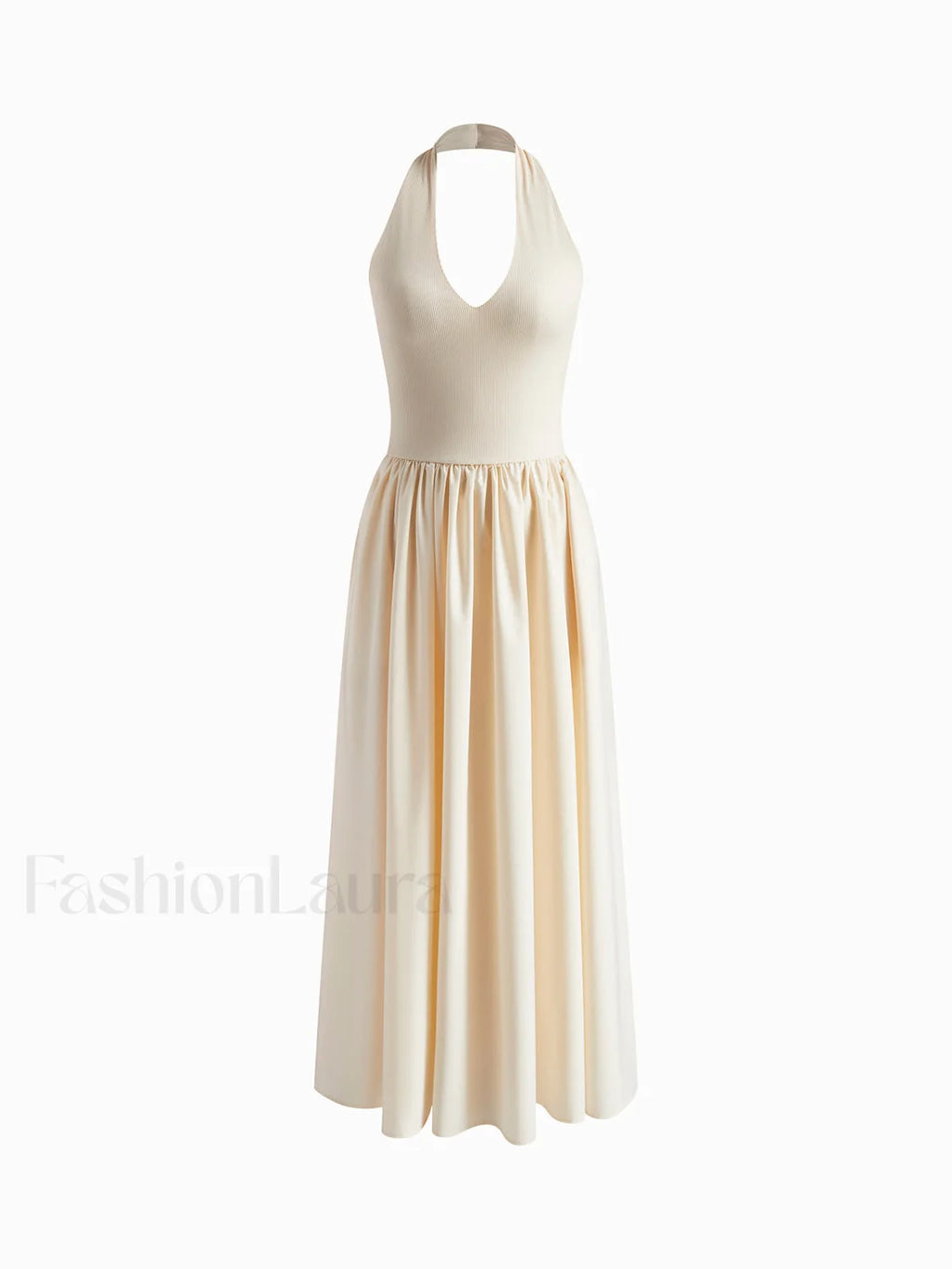 Halter Backless Pockets Dress Dresses