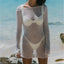 Halter Hollow Knit Maxi Cover Up WHITE / S