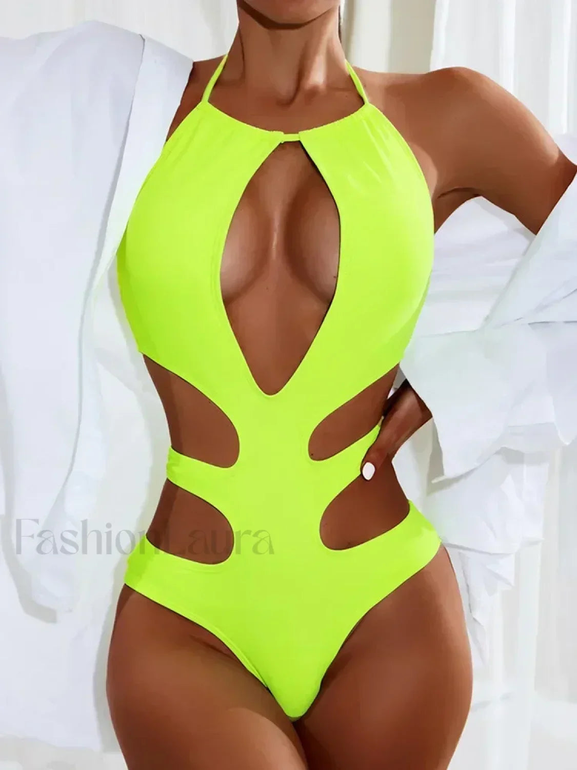 Halter Hollow Monokini Cut Out One Piece Secondary image