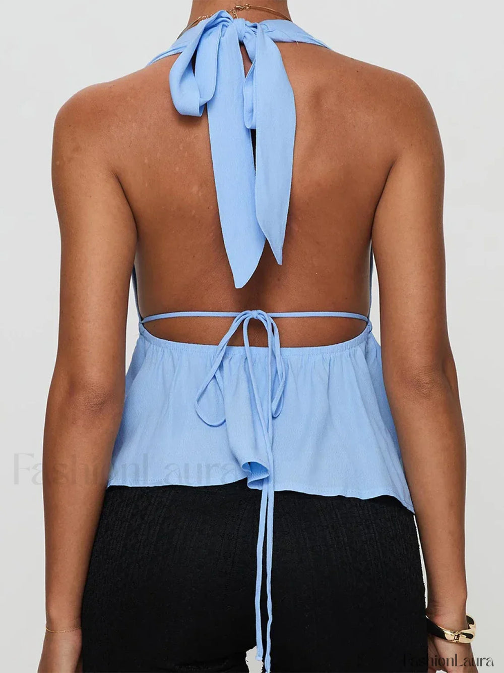 Halter Sexy Backless Crop Top