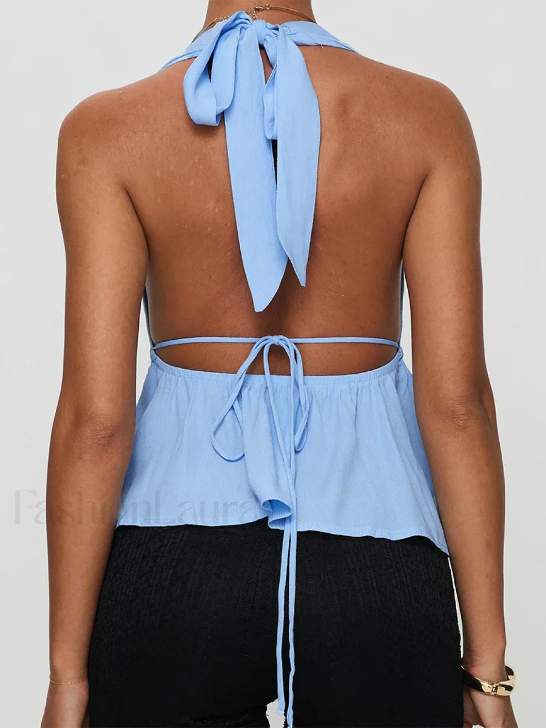 Halter Sexy Backless Crop Top Secondary image