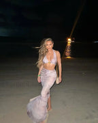 Halter Thong Skirt Bikini Three Piece Set 1 / S
