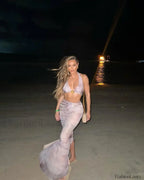 Halter Thong Skirt Bikini Three Piece Set 1 / S