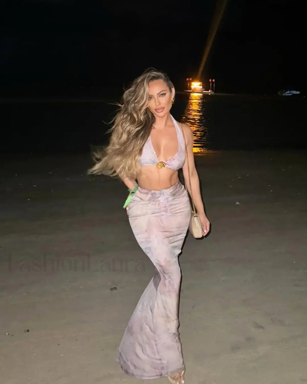 Halter Thong Skirt Bikini Three Piece Set