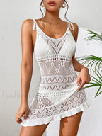 Halter Tight Knit Short Cover Up