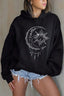 Harajuku Loose Fit Pocket Hoodie Black / S