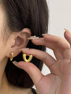 Heart Charming Decor Earrings Gold / One Size Earrings
