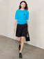Heart Embroidery Polo T Shirt Lake Water Blue / S