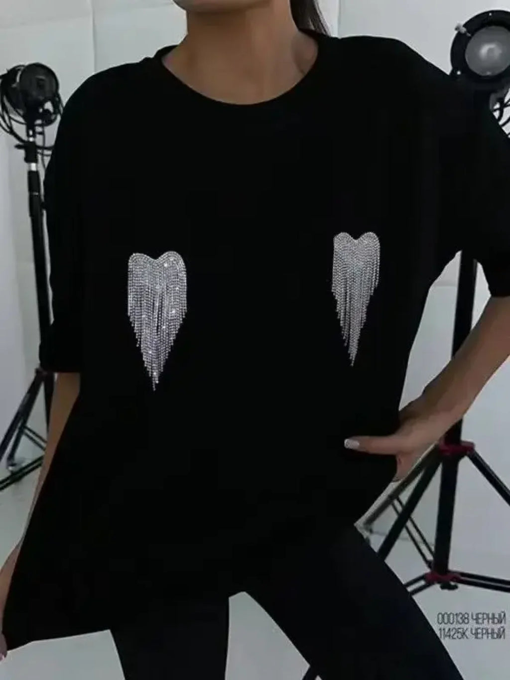 Heavy Love Hot Drill Cotton T Shirt Black / M