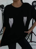 Heavy Love Hot Drill Cotton T Shirt Black / M