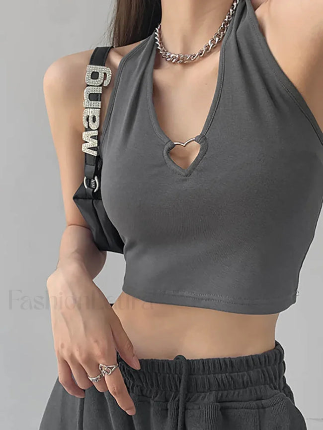Heliar V neck Cropped Knitted Tank Top Main image