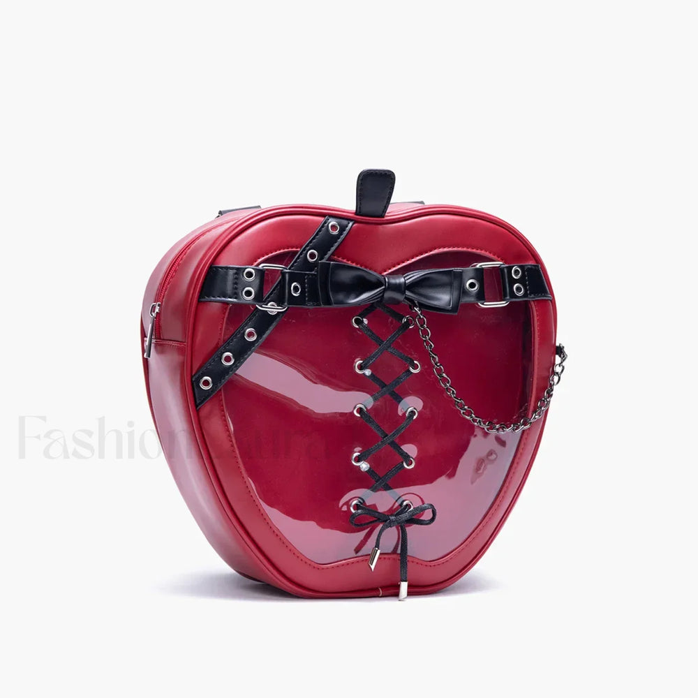 Hiatus Shoulder Dark Apple Backpack Gothic Bow Chain Belt Strap Bag
