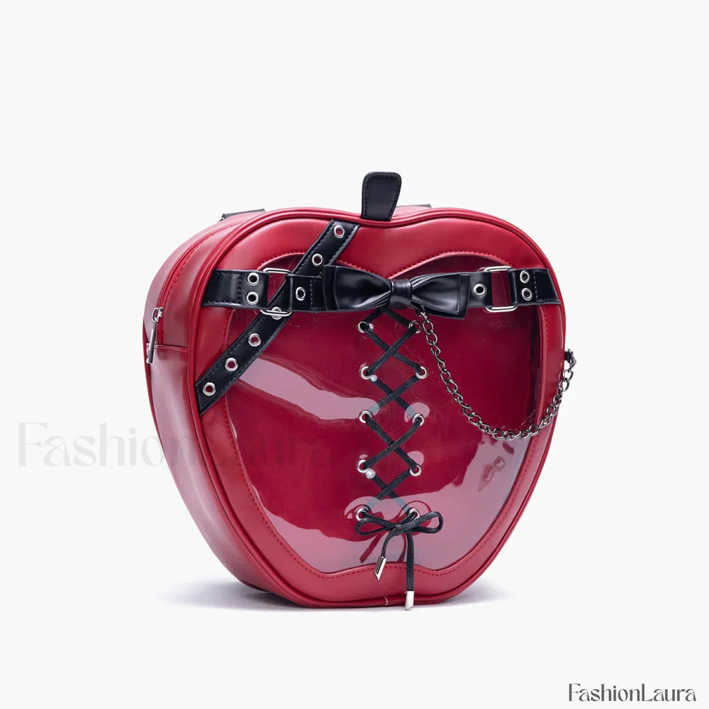 Hiatus Shoulder Dark Apple Backpack Gothic Bow Chain Belt Strap Bag