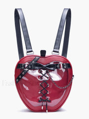 Hiatus Shoulder Dark Apple Backpack Gothic Bow Chain Belt Strap Bag Red