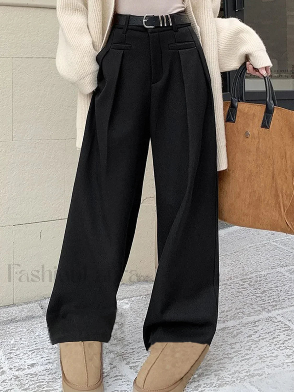 High Waist Graceful Straight Leg Pants Secondary image